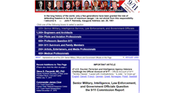 Desktop Screenshot of patriotsquestion911.com